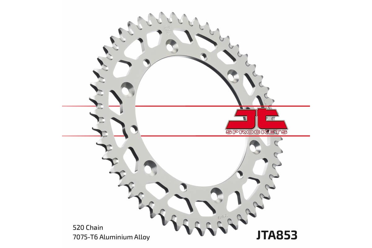 Couronne JT SPROCKETS aluminium ultra-light anti-boue 853 - 520
