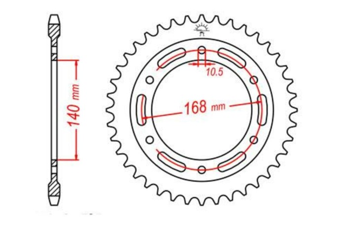 Couronne JT SPROCKETS acier standard 3 - 525