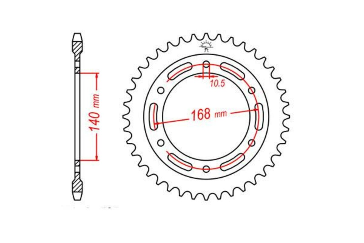 Couronne JT SPROCKETS acier standard 3 - 525