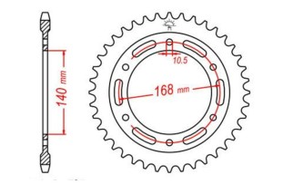 Couronne JT SPROCKETS acier standard 3 - 525