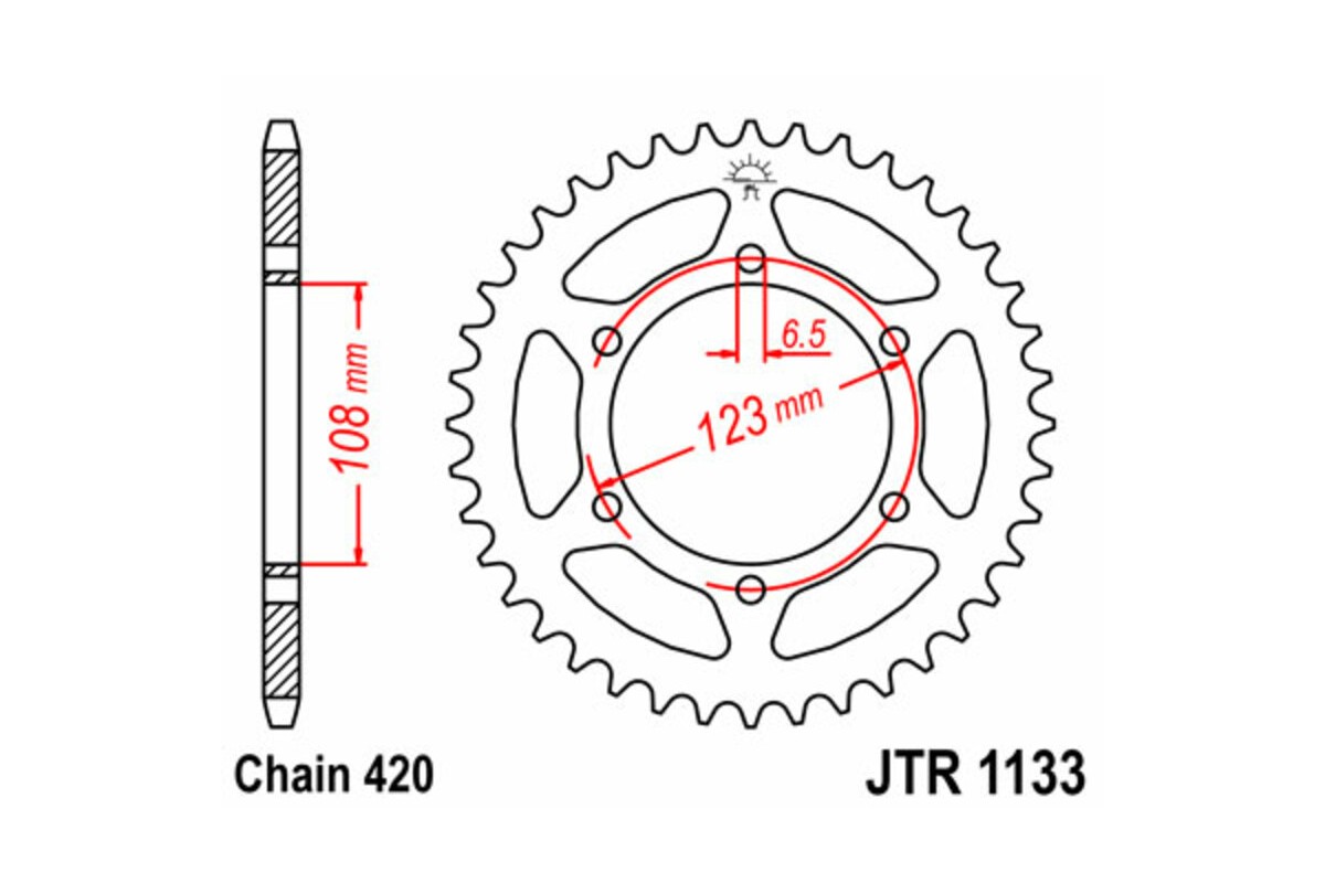 Couronne JT SPROCKETS acier standard 1133 - 420