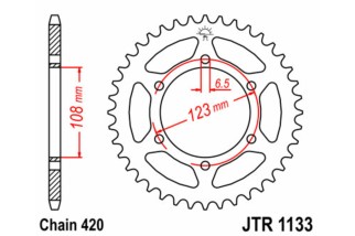 Couronne JT SPROCKETS acier standard 1133 - 420