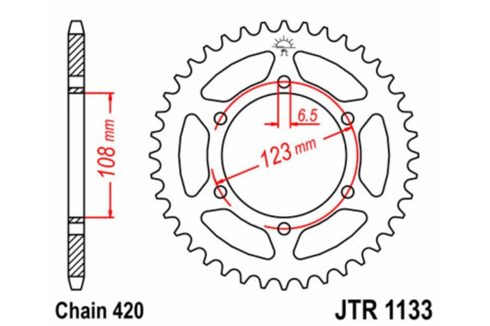 Couronne JT SPROCKETS acier standard 1133 - 420