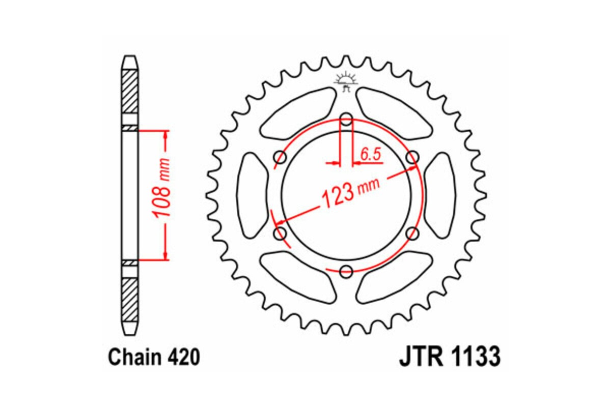 Couronne JT SPROCKETS acier standard 1133 - 420