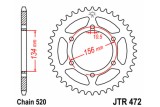 Couronne JT SPROCKETS acier standard 472 - 520