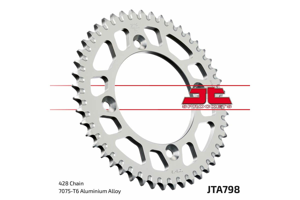 Couronne JT SPROCKETS aluminium ultra-light anti-boue 798 - 428