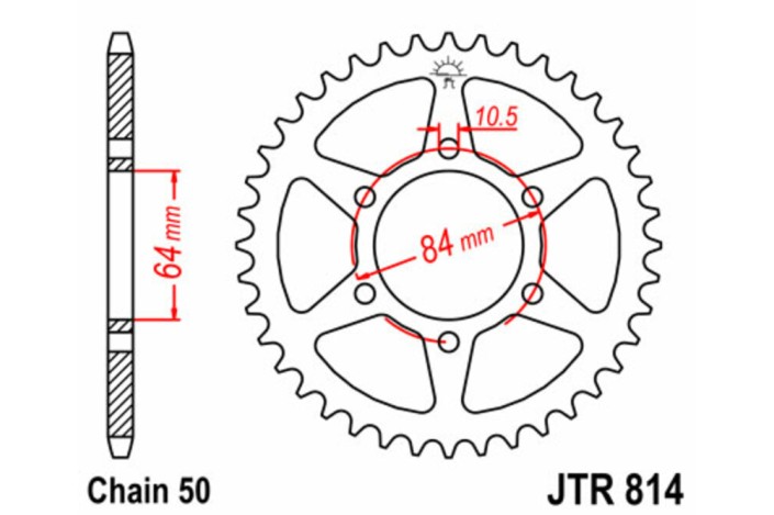 Couronne JT SPROCKETS acier standard 814 - 530