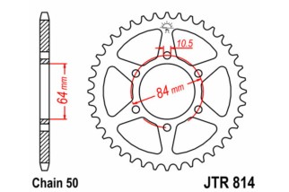 Couronne JT SPROCKETS acier standard 814 - 530