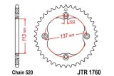 Couronne JT SPROCKETS acier standard 1760 - 520