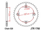 Couronne JT SPROCKETS acier standard 1760 - 520