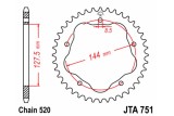 Couronne JT SPROCKETS acier standard 751 - 520 - Nécessite un porte couronne JT SPROCKETS