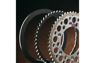 Couronne RENTHAL Twinring aluminium Ultra-Light anti-boue anodisé dur HA - 520