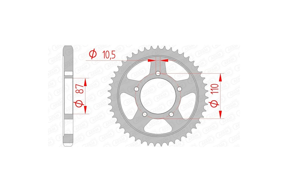 Couronne AFAM acier standard 14601 - 530