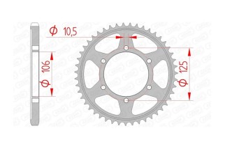 Couronne AFAM acier standard 86605 - 525