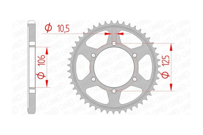 Couronne AFAM acier standard 86605 - 525