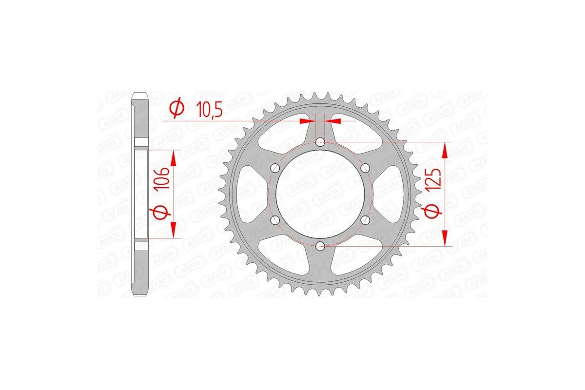 Couronne AFAM acier standard 86605 - 525