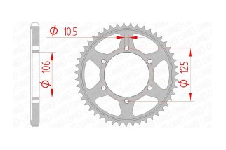 Couronne AFAM acier standard 86605 - 525