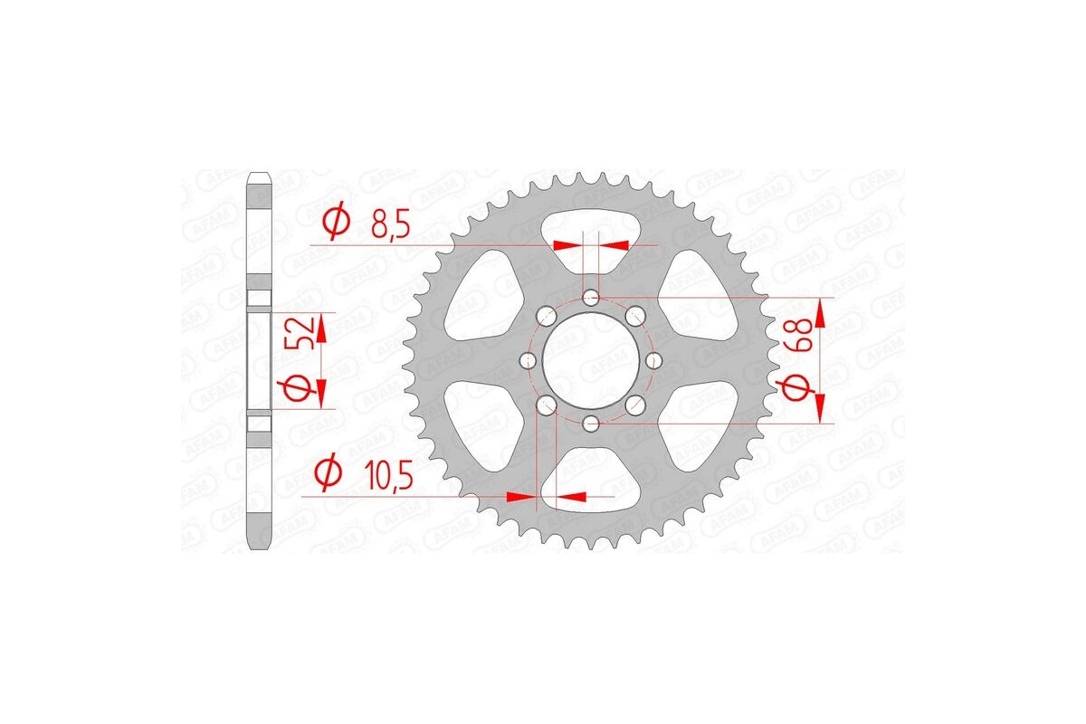 Couronne AFAM acier standard 14100 - 420