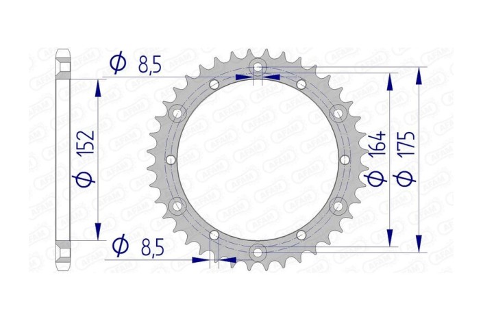 Couronne AFAM aluminium 13500 - 520