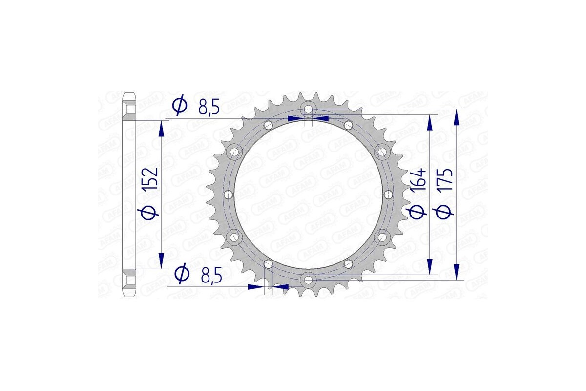 Couronne AFAM aluminium 13500 - 520
