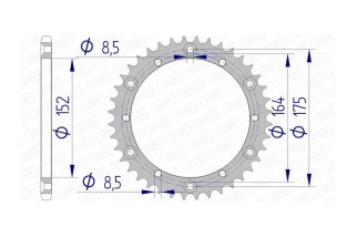 Couronne AFAM aluminium 13500 - 520