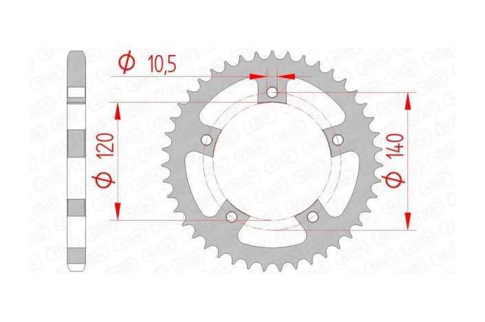 Couronne AFAM acier standard 86500 - 525