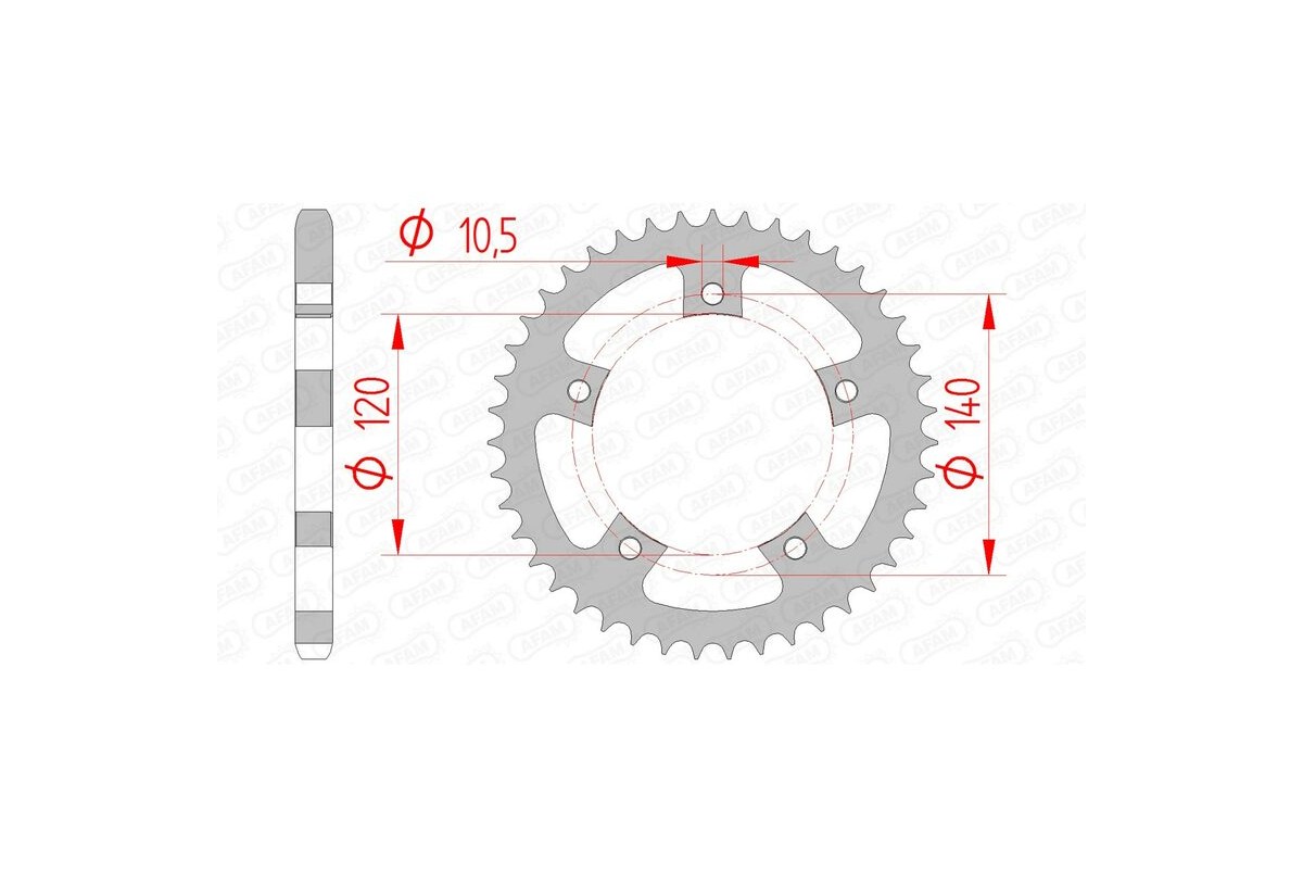 Couronne AFAM acier standard 86500 - 525