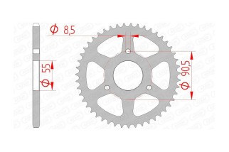 Couronne AFAM acier standard 80104 - 420