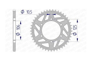 Couronne AFAM aluminium 87606 - 520