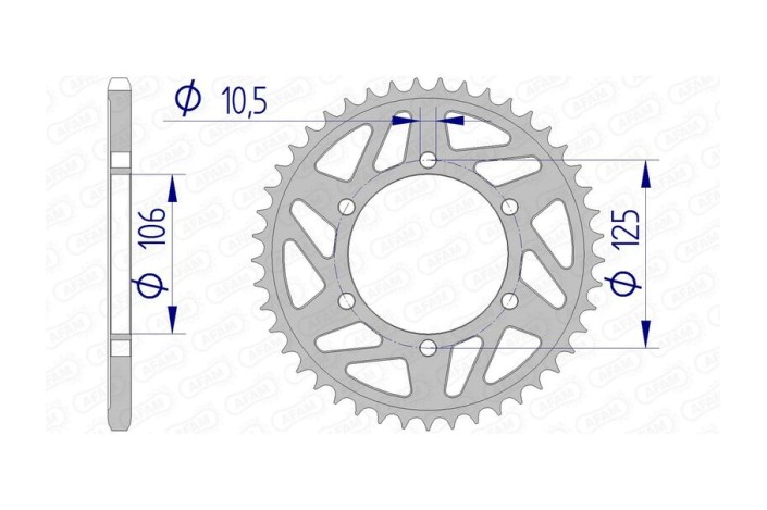 Couronne AFAM aluminium 87606 - 520