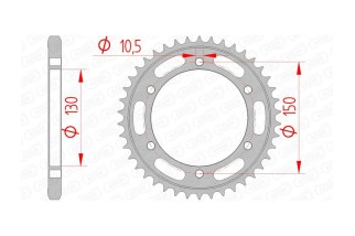 Couronne AFAM acier standard 12606 - 525