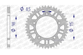Couronne AFAM aluminium Ultra-Light anti-boue 72101 - 420