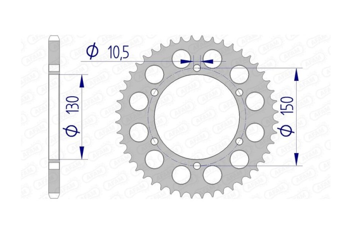 Couronne AFAM aluminium 13604 - 520
