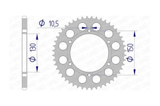 Couronne AFAM aluminium 13604 - 520