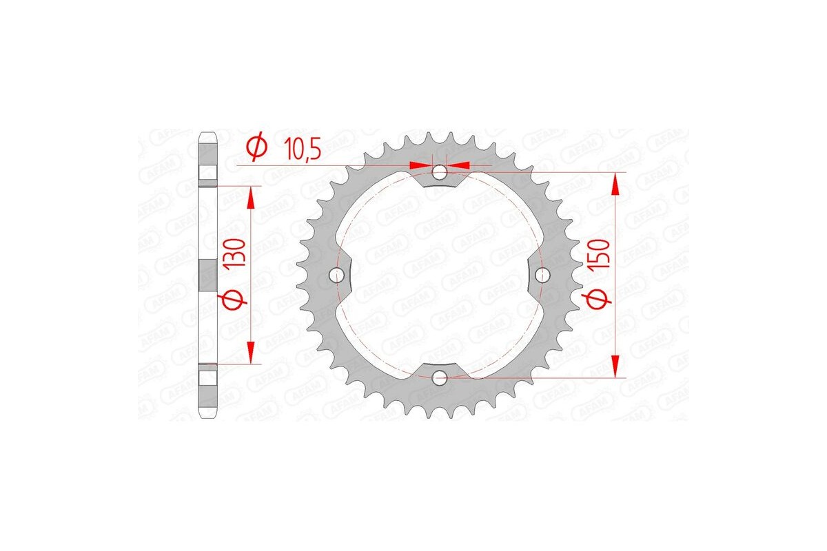 Couronne AFAM acier standard 92328 - 520