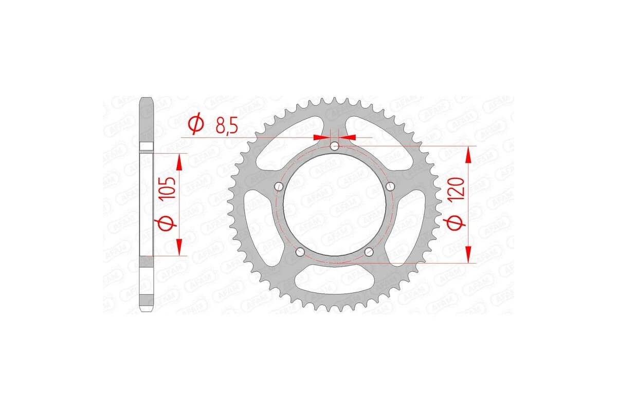 Couronne AFAM acier standard 35103 - 420