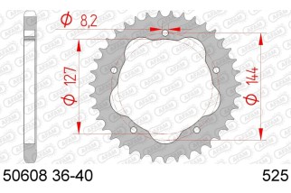 Couronne AFAM acier standard 50608 - 525 - Nécessite un porte couronne AFAM