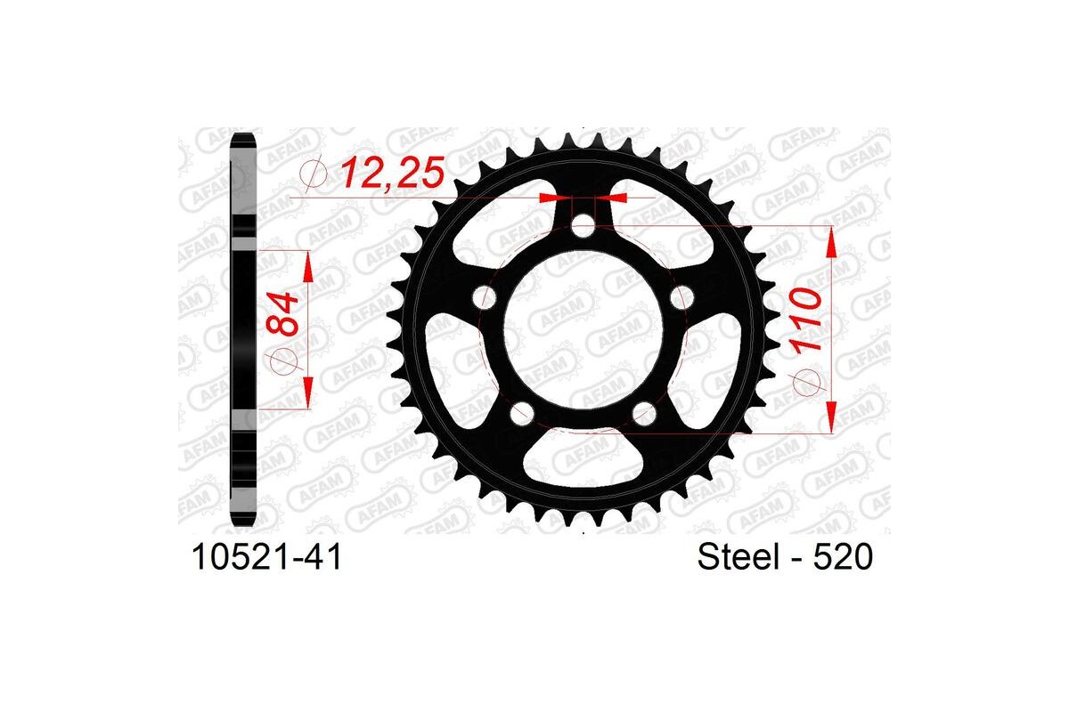 Couronne AFAM acier standard 10521 - 520