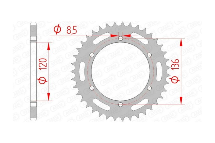 Couronne AFAM acier standard 12304 - 520