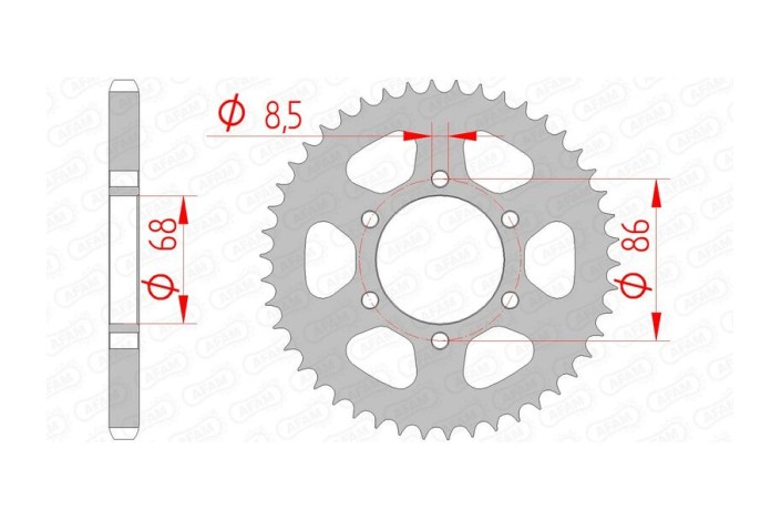 Couronne AFAM acier standard 16201 - 428