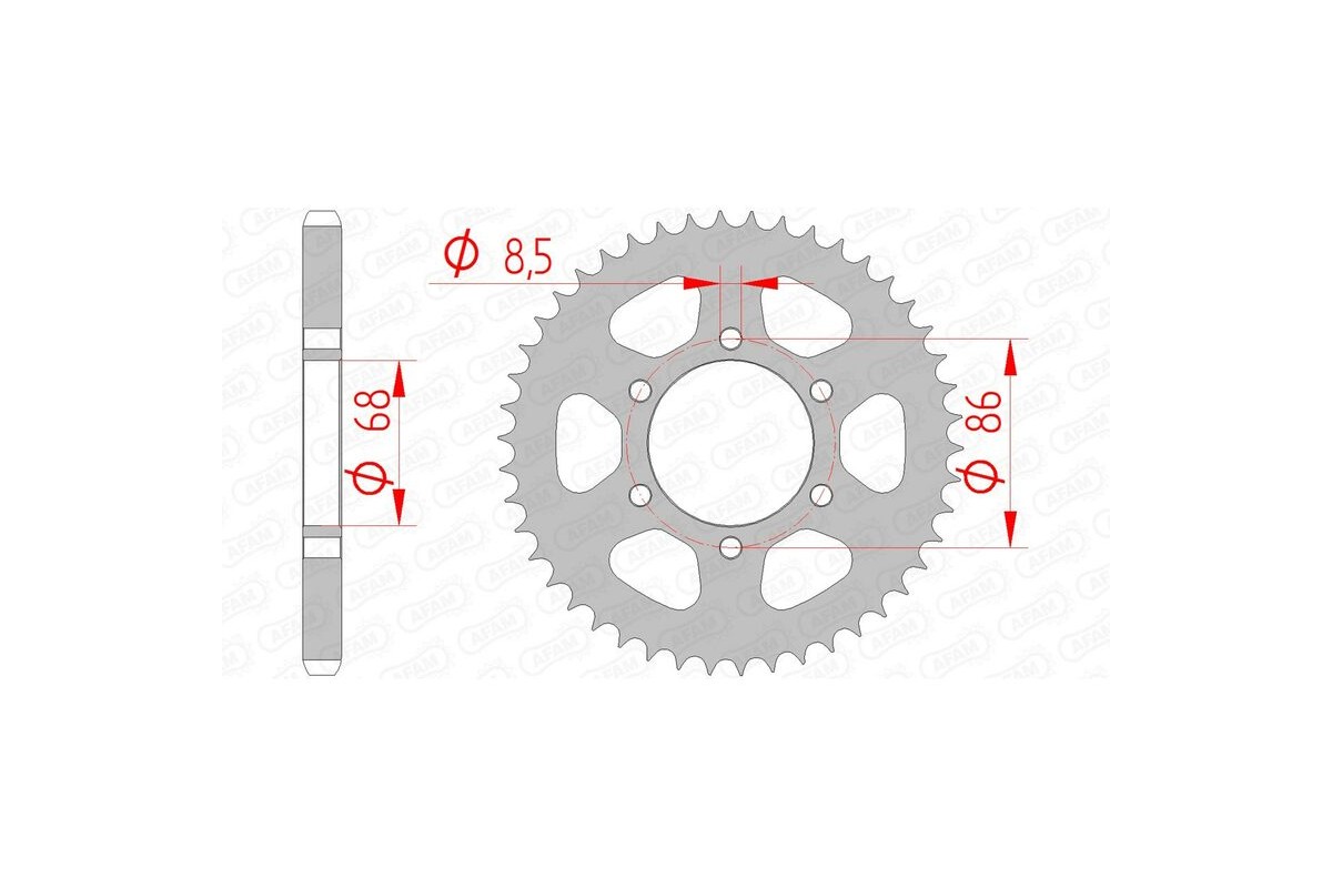 Couronne AFAM acier standard 16201 - 428