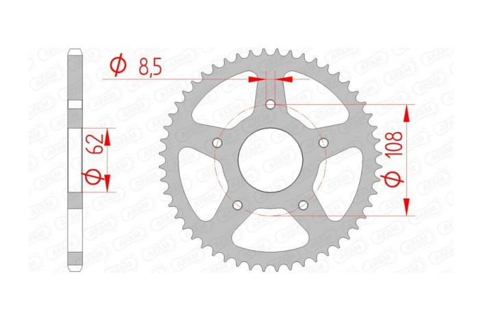 Couronne AFAM acier standard 92122 - 420
