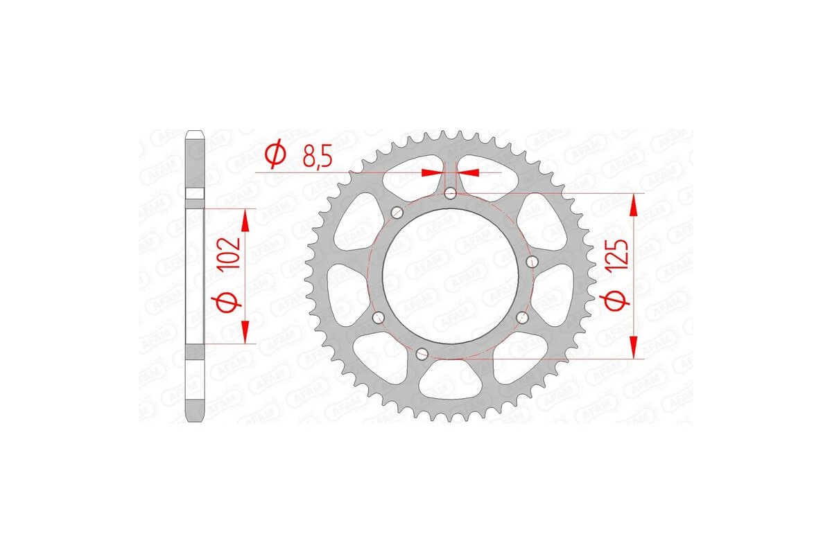 Couronne AFAM acier standard 41100 - 420
