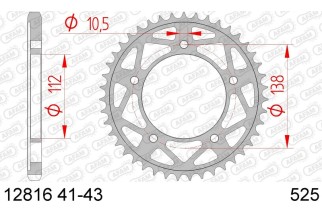 Couronne AFAM acier standard 12816 - 525