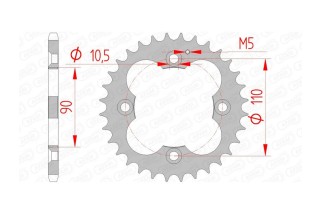 Couronne AFAM acier standard 92324 - 520