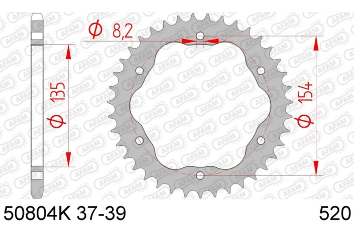 Couronne AFAM acier standard 50804K - 520 - Nécessite un porte couronne AFAM