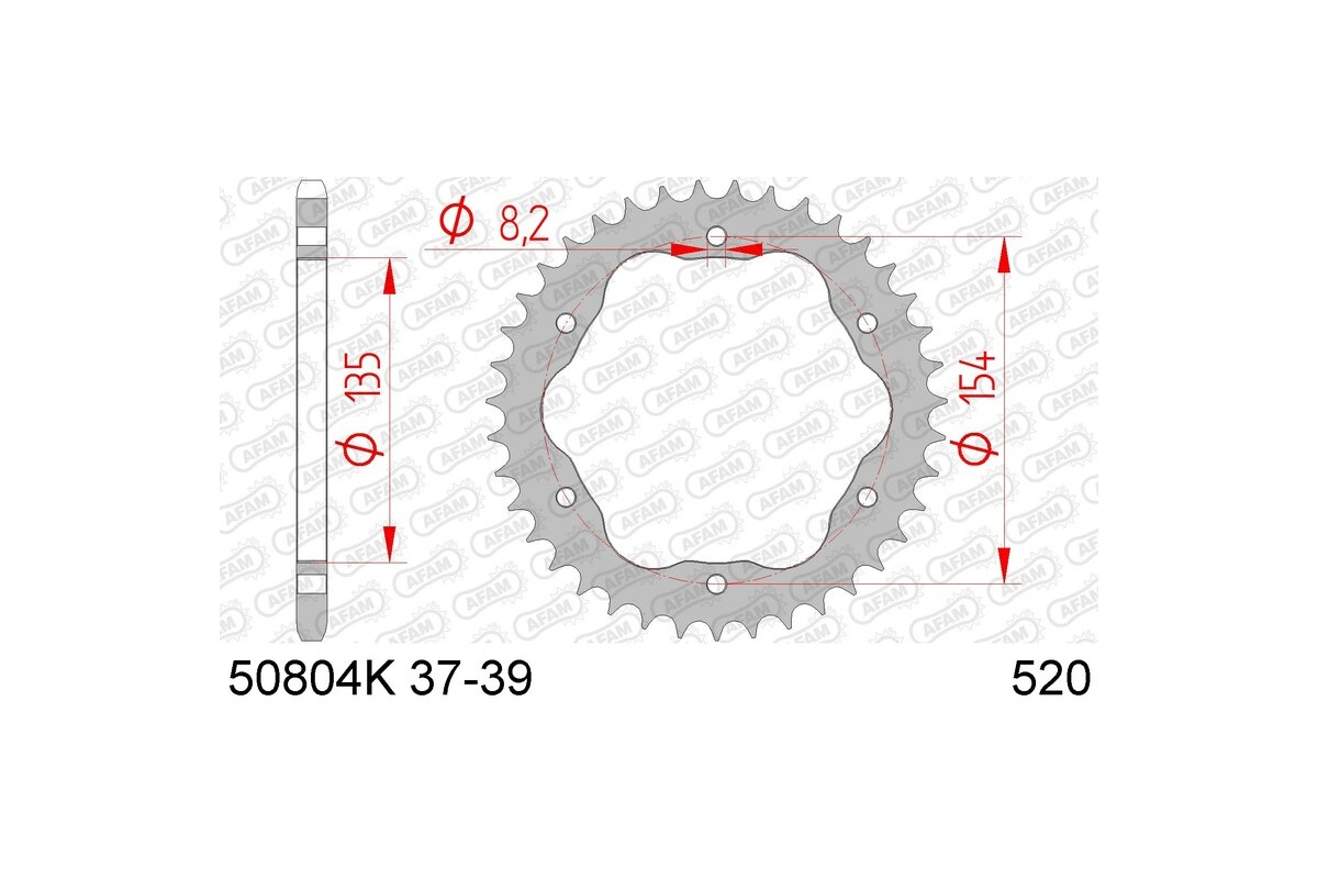 Couronne AFAM acier standard 50804K - 520 - Nécessite un porte couronne AFAM