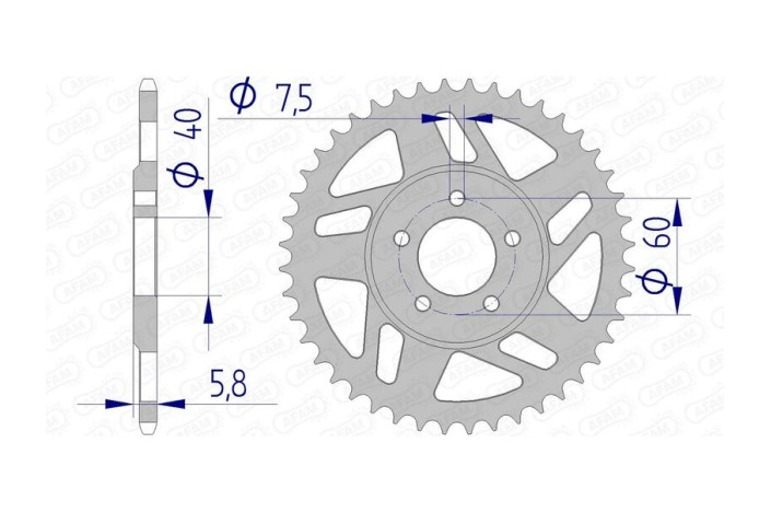 Couronne AFAM aluminium 72103 - 415