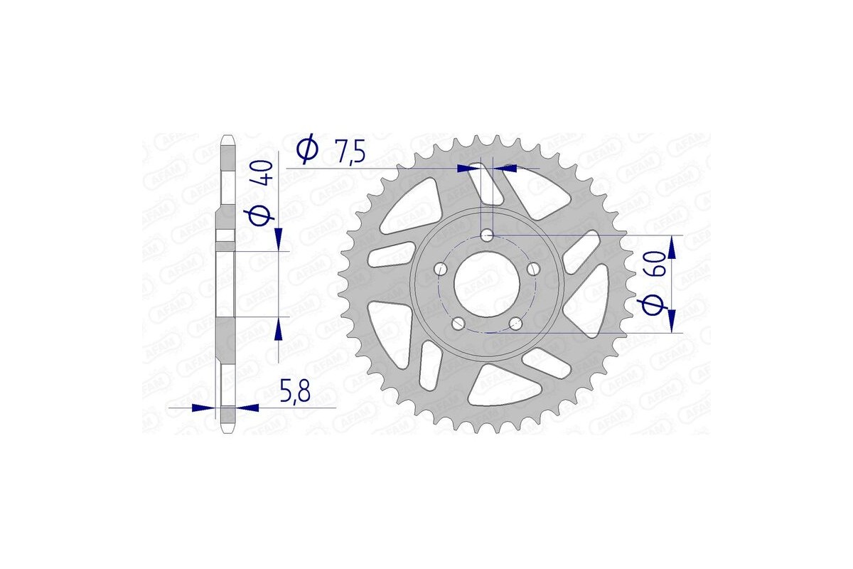 Couronne AFAM aluminium 72103 - 415