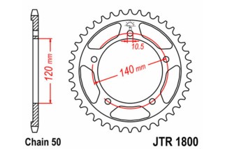 Couronne JT SPROCKETS acier standard 1800 - 530